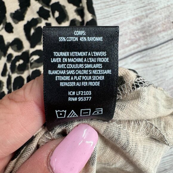 Lot of 2 Sanctuary Animal Print T-Shirt Dresses‎ Women's Size Small Cream/Beige - Picture 14 of 16